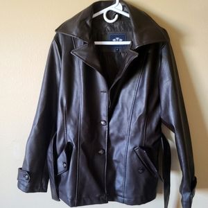 Emporio & co soft brown leather Jacket